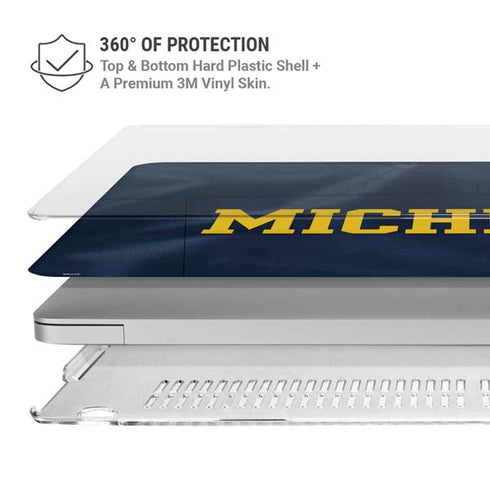 University of Michigan Blue Jersey MacBook Pro 14in (2021-24) Case plus Skin